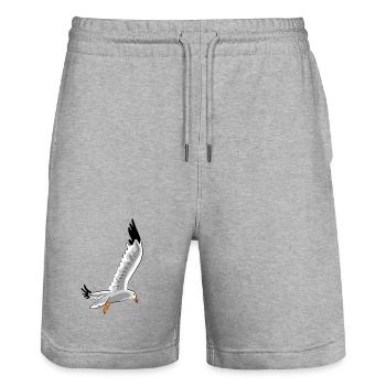 fliegende moewe vogel - Stanley/Stella Unisex Bio Joggingshorts Trainer  - Grau meliert - Vorne - Nik (191cm) & Marisol (170cm)