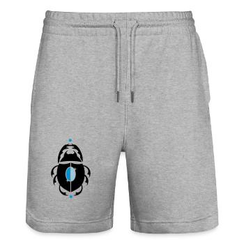 Skarabaeus Glückskäfer - Stanley/Stella Trainer Unisex Organic Jogging Shorts - heather grey - Front - Nik (191cm) & Marisol (170cm)