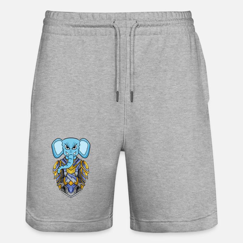 Chevalier éléphant cool - Short de jogging bio TRAINER Stanley/Stella unisexe - gris chiné