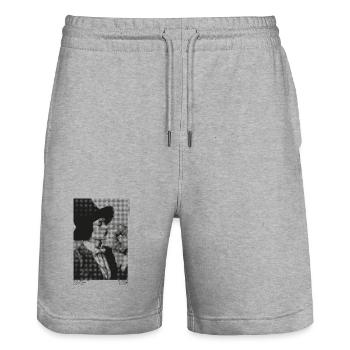 Vintage Girl No 9 par Clarissa Black 2023 (Garantie du prix le plus bas) - Short de jogging bio TRAINER Stanley/Stella unisexe - gris chiné - Devant - Nik (191cm) & Marisol (170cm)