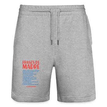 Zitate der Mutter - Stanley/Stella Unisex Bio Joggingshorts Trainer  - Grau meliert - Vorne - Nik (191cm) & Marisol (170cm)