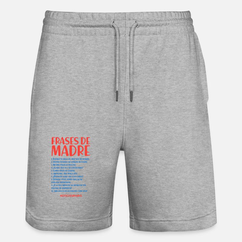 Zitate der Mutter - Stanley/Stella Unisex Bio Joggingshorts Trainer  - Grau meliert
