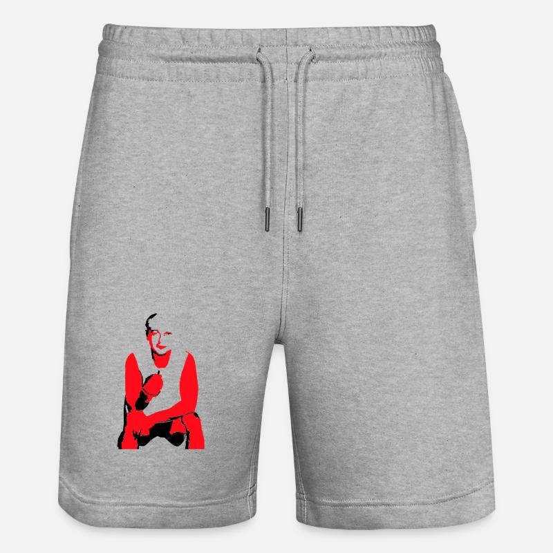 Bruder - Stanley/Stella Unisex Bio Joggingshorts Trainer  - Grau meliert