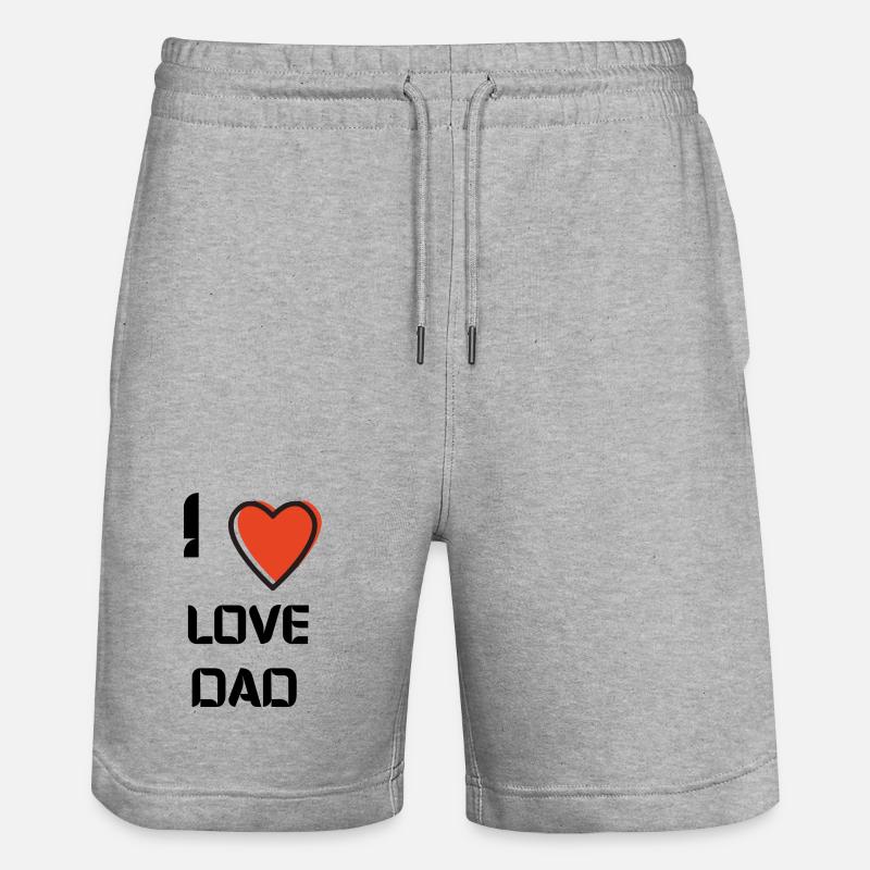 Je t'aime papa - Short de jogging bio TRAINER Stanley/Stella unisexe - gris chiné