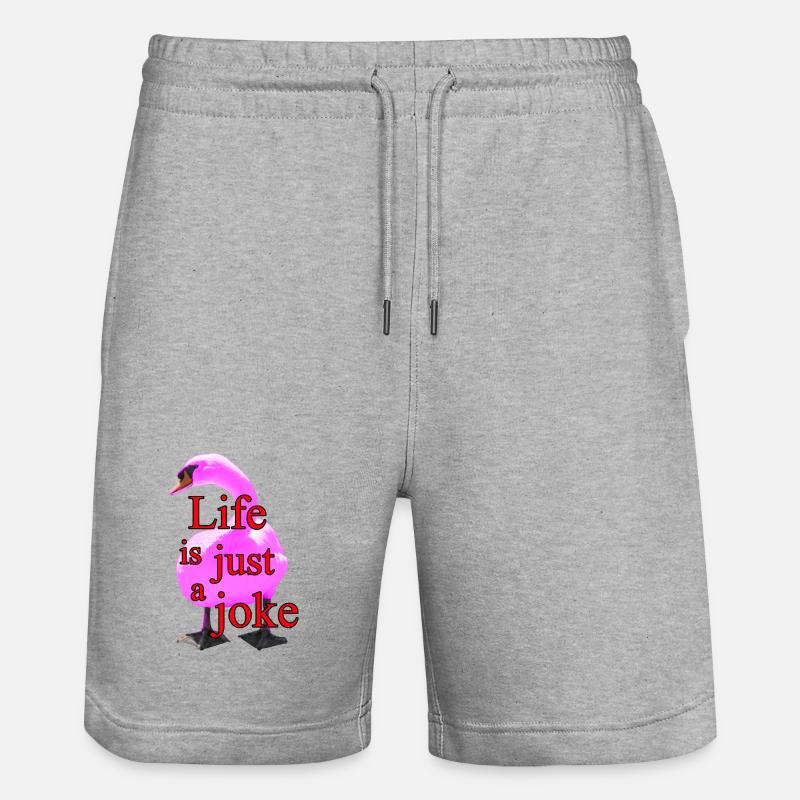 cygne - Short de jogging bio TRAINER Stanley/Stella unisexe - gris chiné