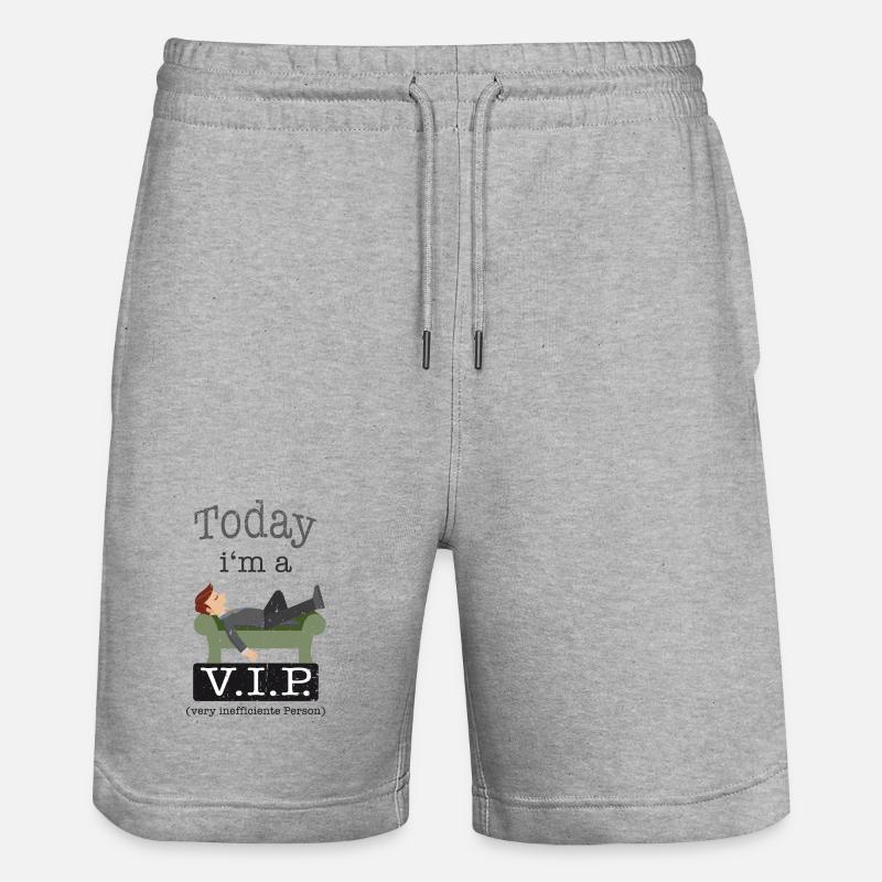 Today im a VIP | modificated - Stanley/Stella Unisex Bio Joggingshorts Trainer  - Grau meliert