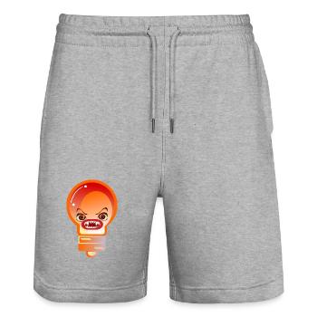 HALLOWEEN COSTUMES ARTISAN LIGHT BULB - Stanley/Stella Trainer Unisex Organic Jogging Shorts - heather grey - Front - Nik (191cm) & Marisol (170cm)