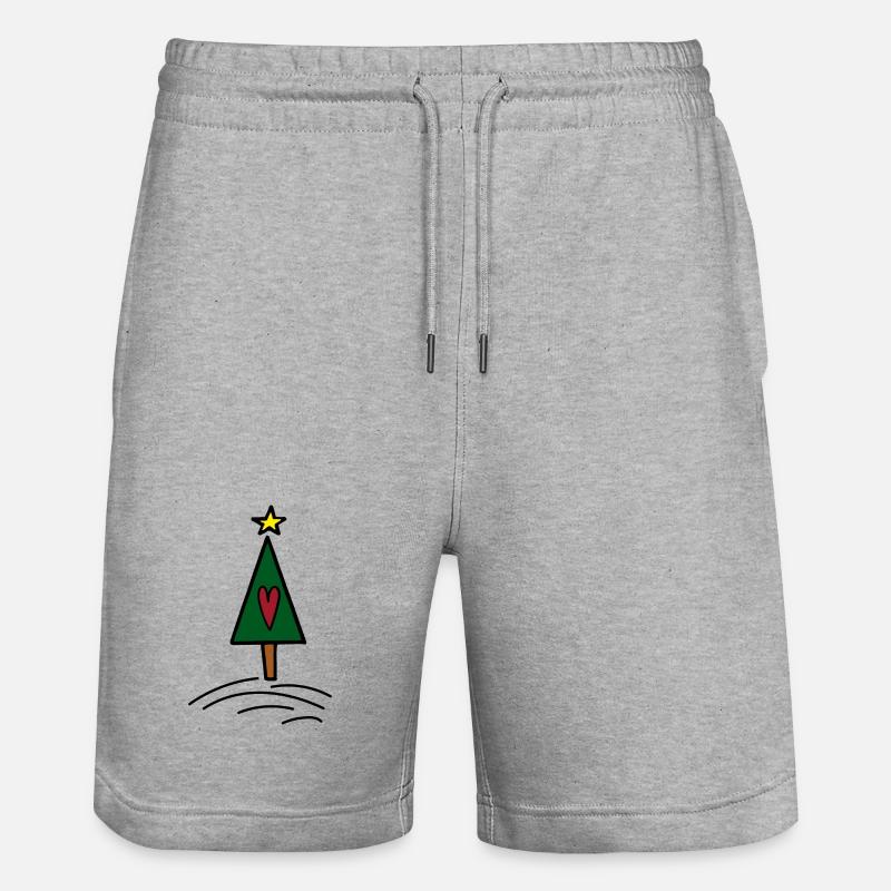 Design amusant pour Noël - Short de jogging bio TRAINER Stanley/Stella unisexe - gris chiné