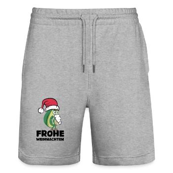 avocat joyeux noël barbe dessin animé logo de dessin animé - Short de jogging bio TRAINER Stanley/Stella unisexe - gris chiné - Devant - Nik (191cm) & Marisol (170cm)