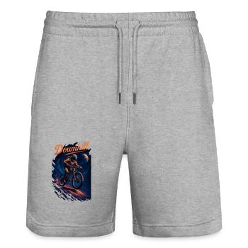VTT VTT Descente Astronaute Cadeau - Short de jogging bio TRAINER Stanley/Stella unisexe - gris chiné - Devant - Nik (191cm) & Marisol (170cm)