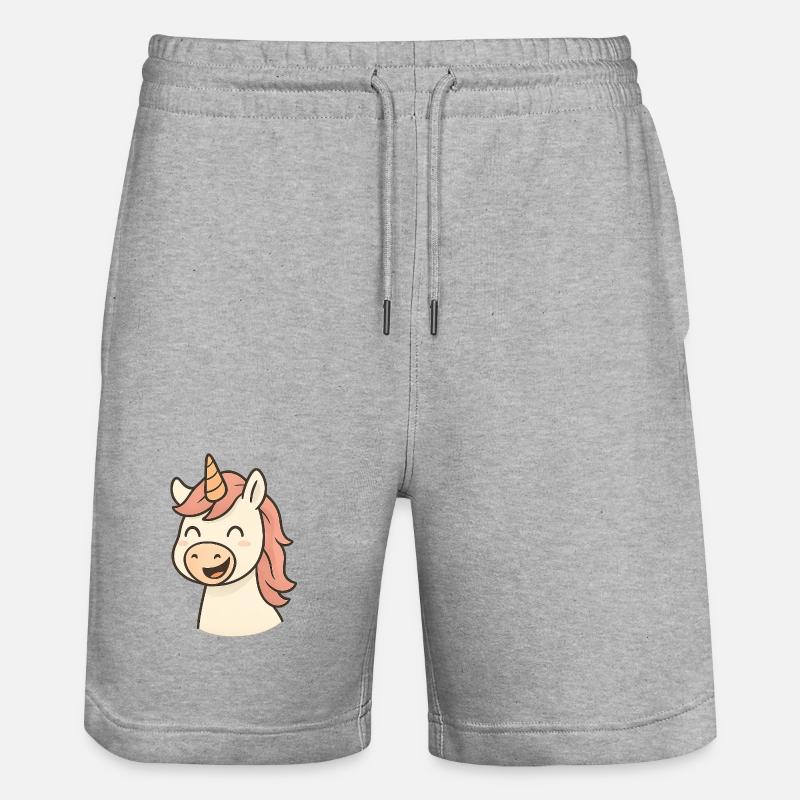 Lachendes_Einhorn - Short de jogging bio TRAINER Stanley/Stella unisexe - gris chiné
