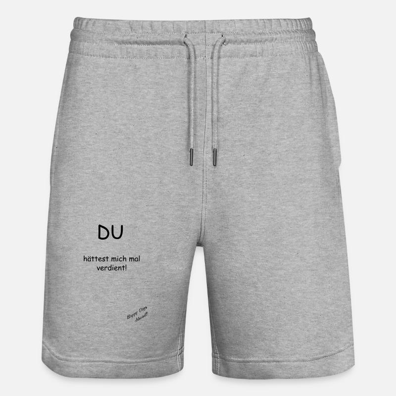 Vous me méritez ! - Short de jogging bio TRAINER Stanley/Stella unisexe - gris chiné