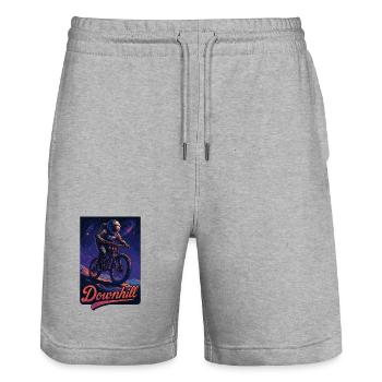 VTT VTT Descente Astronaute Cadeau - Short de jogging bio TRAINER Stanley/Stella unisexe - gris chiné - Devant - Nik (191cm) & Marisol (170cm)
