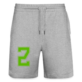 z2 - Stanley/Stella Unisex Bio Joggingshorts Trainer  - Grau meliert - Vorne - Nik (191cm) & Marisol (170cm)