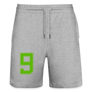 z9 - Stanley/Stella Unisex Bio Joggingshorts Trainer  - Grau meliert - Vorne - Nik (191cm) & Marisol (170cm)