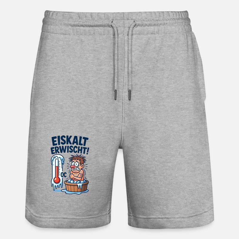 Eiskalt Erwischt Eisbaden  - Stanley/Stella Unisex Bio Joggingshorts Trainer  - Grau meliert