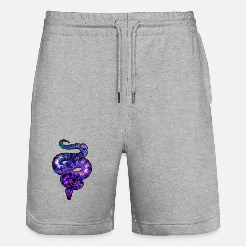 Néon Serpent Violet - Short de jogging bio TRAINER Stanley/Stella unisexe - gris chiné