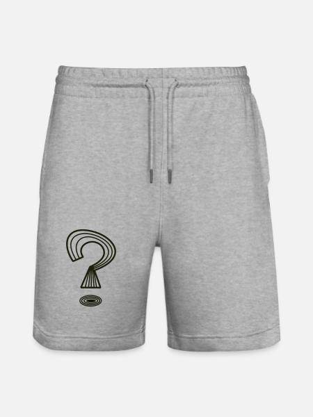 Fragezeichen von Cean - Stanley/Stella Unisex Bio Joggingshorts Trainer - Grau meliert
