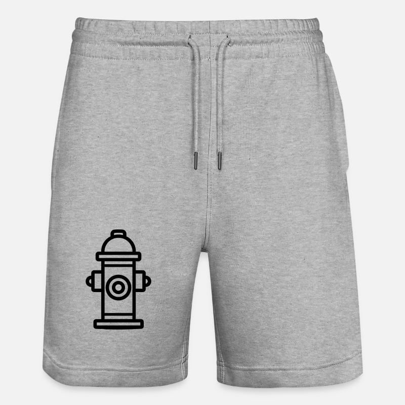 Fire hydrant - Stanley/Stella Trainer Unisex Organic Jogging Shorts - heather grey
