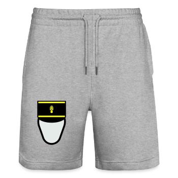 Gendarme Képi G.M. (Mobile Constable) - Stanley/Stella Trainer Unisex Organic Jogging Shorts - heather grey - Front - Nik (191cm) & Marisol (170cm)