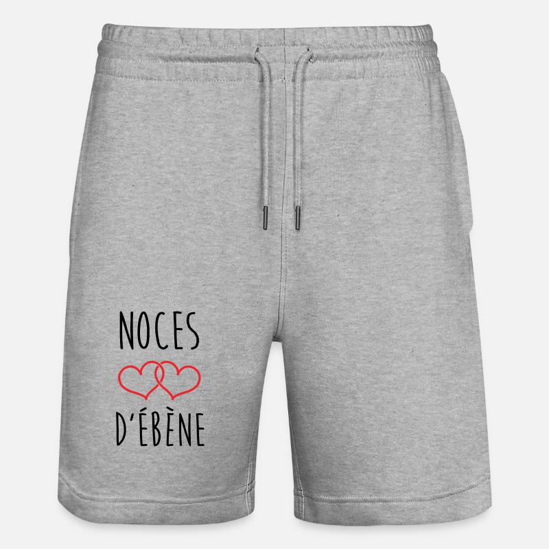 Ebony Wedding 78 Jahre Ehe - Stanley/Stella Unisex Bio Joggingshorts Trainer  - Grau meliert