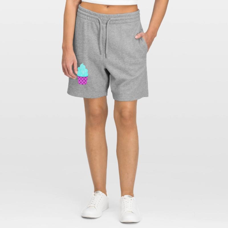 Eis Eiscreme Eiskrem Dots Punkte Softeis Sommer Stanley/Stella Unisex Bio Joggingshorts Trainer 