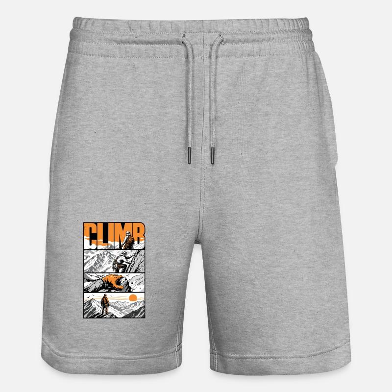 Summit Mountain Climber - Stanley/Stella Unisex Bio Joggingshorts Trainer - Grau meliert
