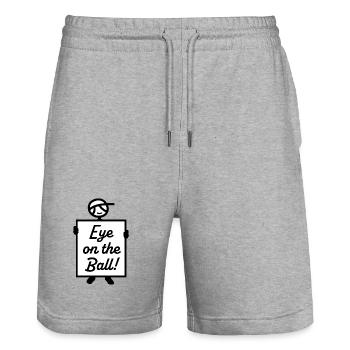 Œil sur la balle - Short de jogging bio TRAINER Stanley/Stella unisexe - gris chiné - Devant - Nik (191cm) & Marisol (170cm)