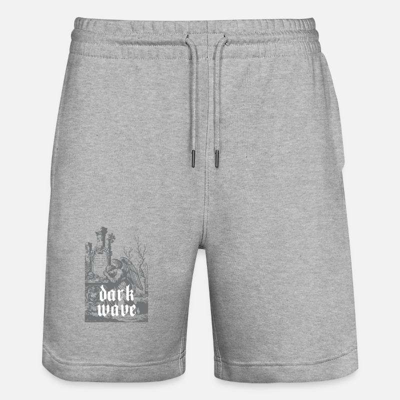 Dark Wave Friedhofs-Rabe - Stanley/Stella Unisex Bio Joggingshorts Trainer  - Grau meliert