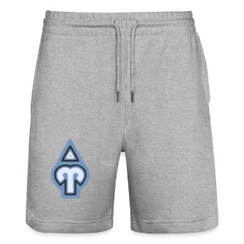 Zodiac Tribal Aries and Fire - Stanley/Stella Trainer Unisex Organic Jogging Shorts - heather grey - Front - Nik (191cm) & Marisol (170cm)