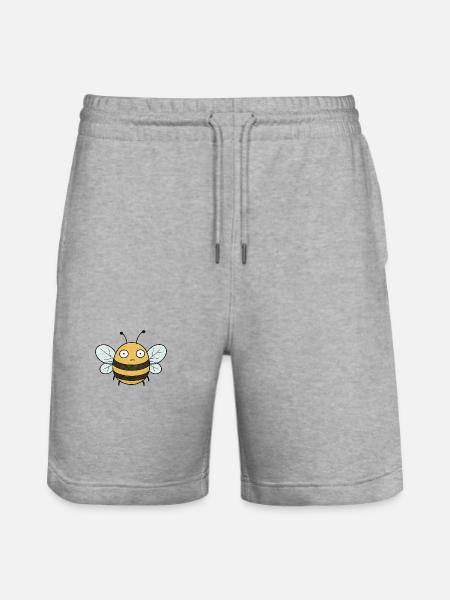 TINY ACTIVISTS | Bee - Stanley/Stella Trainer Unisex Organic Jogging Shorts - heather grey