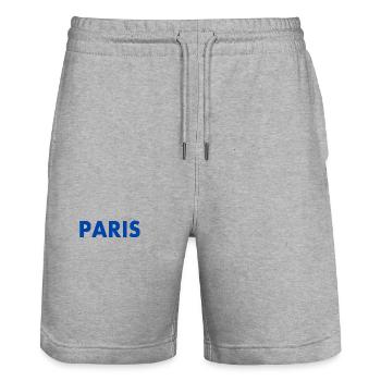 Paris - Short de jogging bio TRAINER Stanley/Stella unisexe - gris chiné - Devant - Nik (191cm) & Marisol (170cm)