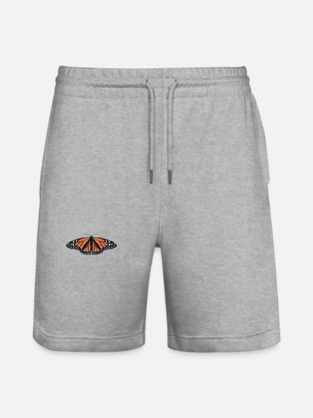 Butterflies: The monarch butterfly - Stanley/Stella Trainer Unisex Organic Jogging Shorts - heather grey