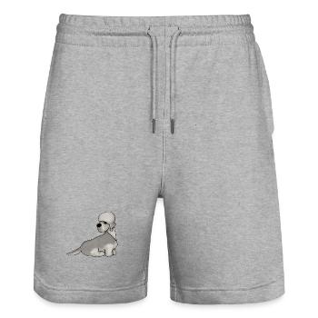 DandiePepper - Stanley/Stella Unisex Bio Joggingshorts Trainer  - Grau meliert - Vorne - Nik (191cm) & Marisol (170cm)