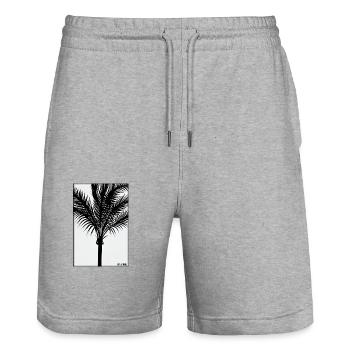 Palm Beach Holiday Summer Sun Sea Travel Holidays - Stanley/Stella Trainer Unisex Organic Jogging Shorts - heather grey - Front - Nik (191cm) & Marisol (170cm)