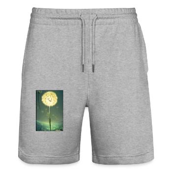 Dandelion Dandelion Asteraceae Flower Spring - Stanley/Stella Trainer Unisex Organic Jogging Shorts - heather grey - Front - Nik (191cm) & Marisol (170cm)