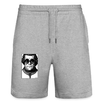 Martin Luther Sunglasses Religion Church - Short de jogging bio TRAINER Stanley/Stella unisexe - gris chiné - Devant - Nik (191cm) & Marisol (170cm)
