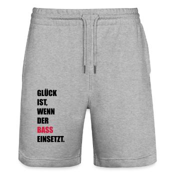 Musik - Stanley/Stella Unisex Bio Joggingshorts Trainer  - Grau meliert - Vorne - Nik (191cm) & Marisol (170cm)