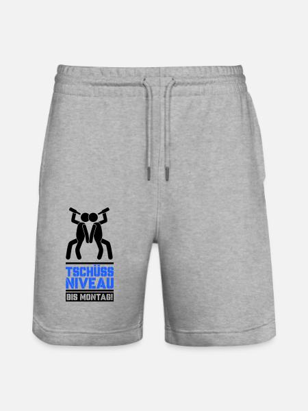 tschüss niveau 02 - Stanley/Stella Unisex Bio Joggingshorts Trainer  - Grau meliert