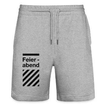 Feierabend - Black - Stanley/Stella Unisex Bio Joggingshorts Trainer  - Grau meliert - Vorne - Nik (191cm) & Marisol (170cm)