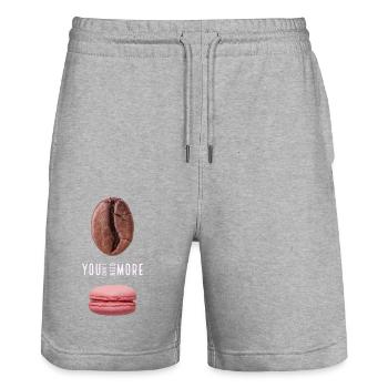 You don‘t need more - Stanley/Stella Unisex Bio Joggingshorts Trainer  - Grau meliert - Vorne - Nik (191cm) & Marisol (170cm)