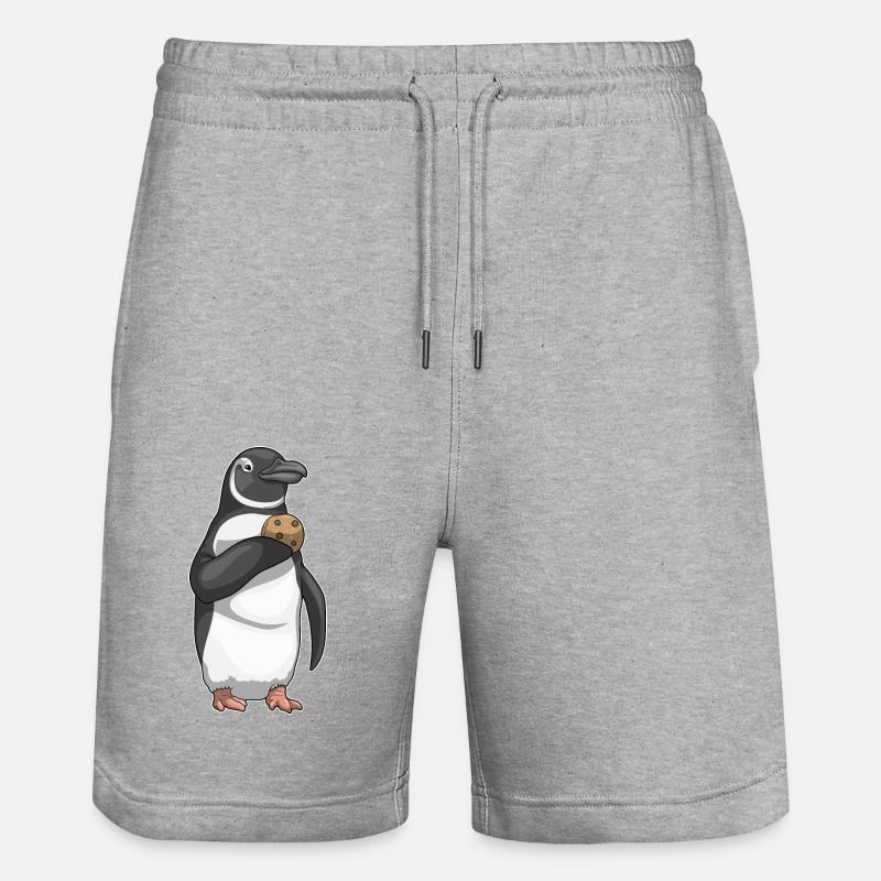 Biscuit pingouin - Short de jogging bio TRAINER Stanley/Stella unisexe - gris chiné