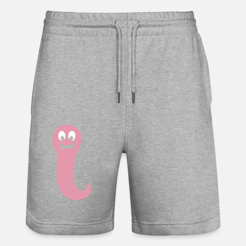 Regenwurm - Stanley/Stella Unisex Bio Joggingshorts Trainer  - Grau meliert