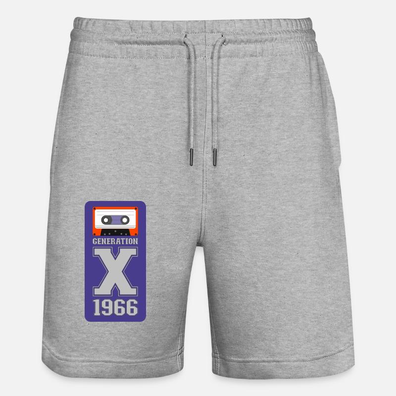 1966 Génération X espace - Short de jogging bio TRAINER Stanley/Stella unisexe - gris chiné