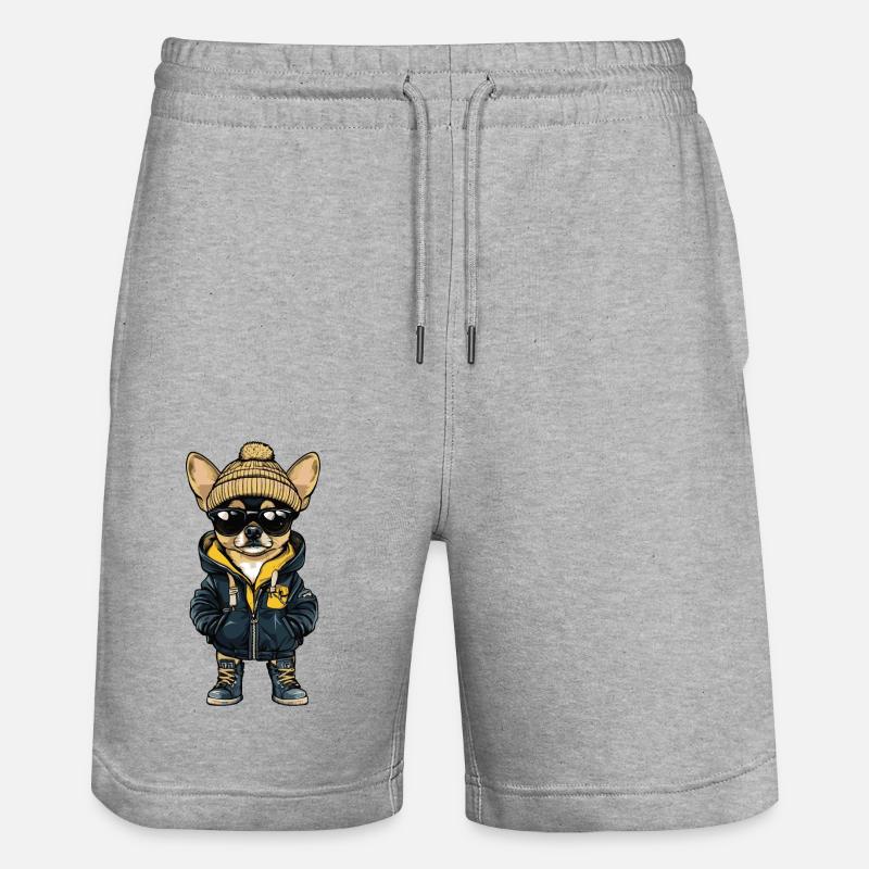 Chihuahua chien mode hiver - Short de jogging bio TRAINER Stanley/Stella unisexe - gris chiné