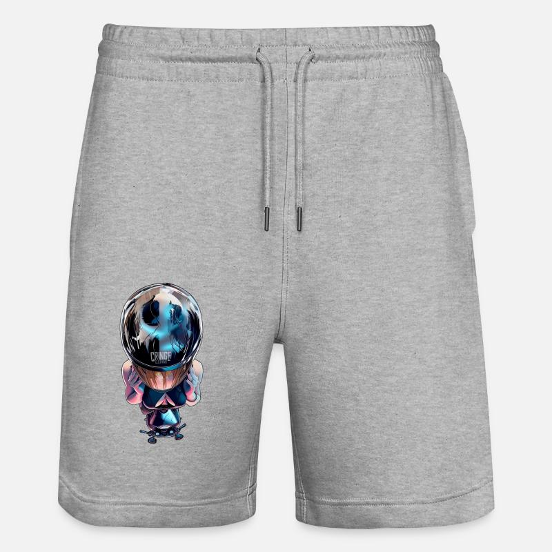 Cyber Biker Reflection - Stanley/Stella Unisex Bio Joggingshorts Trainer  - Grau meliert