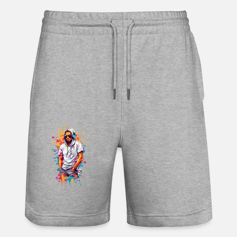 Hipsters cool - Short de jogging bio TRAINER Stanley/Stella unisexe - gris chiné