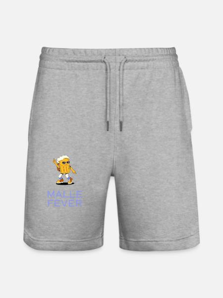 MALLE FEVER - Stanley/Stella Unisex Bio Joggingshorts Trainer  - Grau meliert
