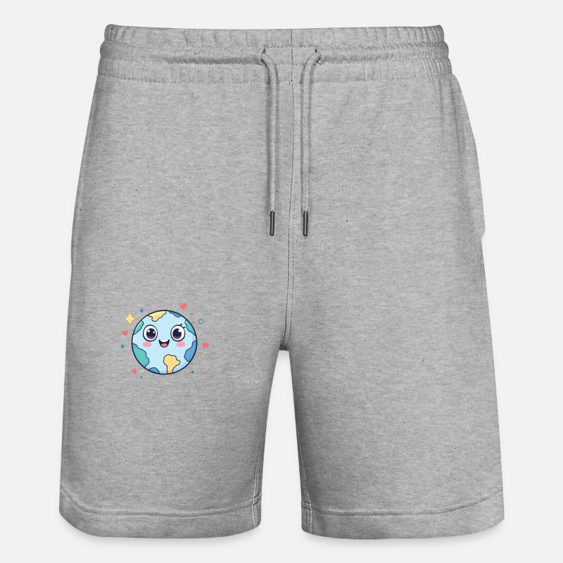 Erde - Stanley/Stella Unisex Bio Joggingshorts Trainer  - Grau meliert