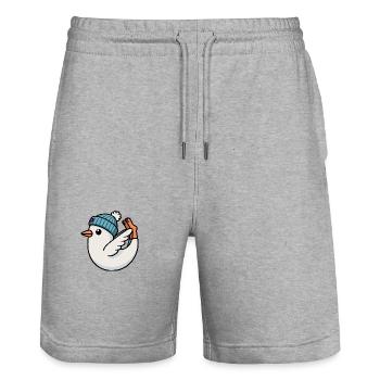 North Sea Comic Seagull Yoga Hat Bonnet Rouleau d’hiver - Short de jogging bio TRAINER Stanley/Stella unisexe - gris chiné - Devant - Nik (191cm) & Marisol (170cm)